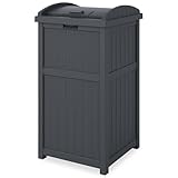 Suncast 30-Gallon Durable Hideaway Trash Waste Bin