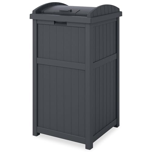 Suncast 30-Gallon Durable Hideaway Trash Waste Bin