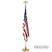 EasyGoProducts Telescoping Indoor Flag Pole Kit with Base Stand and Gold American Eagle Topper Ornament - Set at 6ft, 7ft or 8ft Height primary