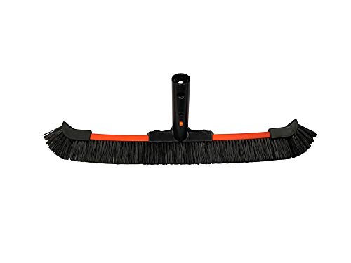 Daveyspa Light 18'' Handle Poly Carbon Material Swimming Pool Brush PP Bold Brush Wall, Tile and Floor Curved Cleaning Brush, Removable on Both Sides