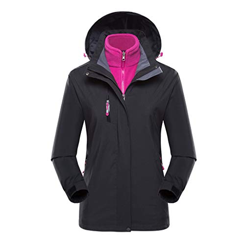 LUCAMORE Jacket Waterproof for Men Women Sailing All Outdoor Sports Rain Coat Warm Fleece Lined with Removable Hood