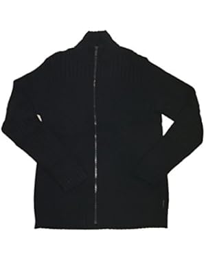 Calvin Klein Cable Knit Ribbed Full Zip Sweater