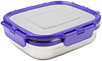 VEIGO VEYUMI Stainless Steel Lunch Box For Kids | LEAK PROOF Food Storage Container | Dishwasher Safe | Ultradurable | Light Weight | Eco Friendly | Size: LARGE, Purple …