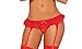 Seven Til Midnight Women's Lovelace Ruffle Lace Garter Belt