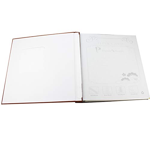 Zoview Art Magnetic Self-Stick Page Photo Album, Family Album, Suede Cover, Hand Made DIY Albums Holds 3X5, 4X6, 5X7, 6X8,8X10 Photos (Coffee, Large)