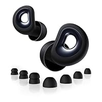 BIGOOD 50dB Ear Plugs for Sleeping, Ultralight Noise Cancelling Ear Plugs with 7 Tips (2 Types) Earplugs for Sleep for Concert, Work, Airplane, Hearing Protection Earplugs for Noise Reduction Black