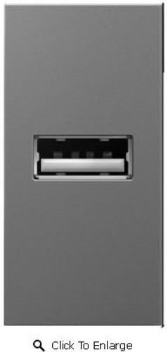 (Ship from USA) Legrand Adorne USB Outlet, 1-Module Magnesium ARUSBM4 /ITEM#H3NG UE-EW23D78858