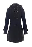 Hee Grand Women Wool Blends Coat Slim Trench Winter Coat