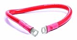 Camco 47480 Red 3/8" Stud 18" Long 2-Gauge Marine Battery Cable and Tinned Lug Assembly