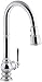 KOHLER K-99259-CP Artifacts Single-Hole Kitchen Sink Faucet with 17-5/8-Inch Pull-Down Spout, 3-Function Sprayhead, and Turned Lever Handle, Polished Chrome