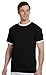 Champion Men's Tagless Short-Sleeve Ringer T-Shirt, black/white, Large