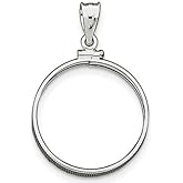 Sterling Silver Coin Edge Bezel Frame Mount Pendant for 2 (DOS) Mexican peso gold coin - Type 1 dollar Liberty Gold