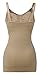 iloveSIA 2-Pack Seamless Nursing Cami Tank Top – Built-in Maternity Bra, Adjustable Straps, Soft Cotton for Comfortable Breastfeeding, Ideal for Pregnancy & Postpartum Black+Nude Size XL
