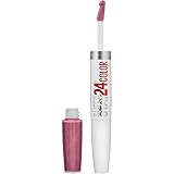 Maybelline SuperStay 24 2-Step Liquid Lipstick Makeup, Perpetual Plum, 1 kit