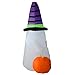 Zayzelle 4 Foot Halloween Inflatable Air Blown Ghost with Jack-O-Lantern Pumpkin/Witch Hat Lighted for Home Yard Garden Indoor and Outdoor Decoration