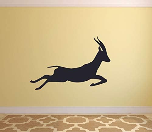 Gazelle Antelope Wild Animal Jungle Cute Wildlife Wall Sticker Art Decal for Girls Boy Room Bedroom Nursery Kindergarten Garage House Home Fun Decor Sticker Wall Art Vinyl Decoration Size (18x20 inch)