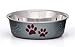 Loving Pets Bella Dog Bowls- Stainless Steel Dog & Cat Bowls - Spill Proof Dog Food Bowl, Cat Bowl, Puppy Essentials & Pet Supplies Great for Home & Travel (Small 10-20 lbs, Blueberry)
