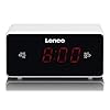 Lenco Radiowekker CR-510 met 2 wektijden en weekend-functie, 2,3 cm led-display, dimbaar, slaaptimer, sluimerfunctie…