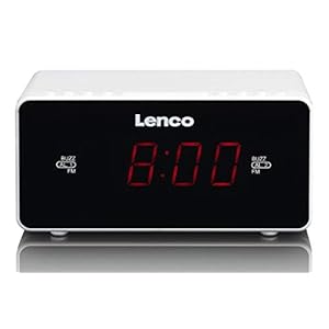 Lenco Radiowekker CR-510 met 2 wektijden en weekend-functie, 2,3 cm led-display, dimbaar, slaaptimer, sluimerfunctie…