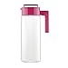 Takeya Airtight Pitcher - Everyday-Use for Iced Tea & More - Clear with Lid - Lightweight Kitchen Essential - Spill-Proof & Durable Kitchenware - 2 Quart, Raspberry