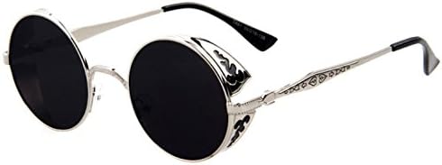 TELAM Men and women fashion retro round sunglasses, retro sunglasses