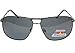 G&G Polarized Square Aviator Sunglasses (Gunmetal/Grey)