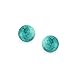 Simple Gemstone Stabilized Turquoise Round Ball Stud Earrings For Women .925 Sterling Silver 6MM