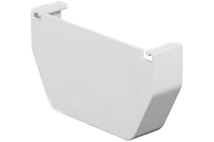 Contemporary White Vinyl Gutter End Cap