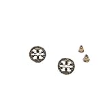 tianshiya Women's Fashion Earrings Double T Designed Ear Stud with Multi-Options (Round Crystal)