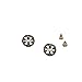 tianshiya Women's Fashion Earrings Double T Designed Ear Stud with Multi-Options (Round Crystal)