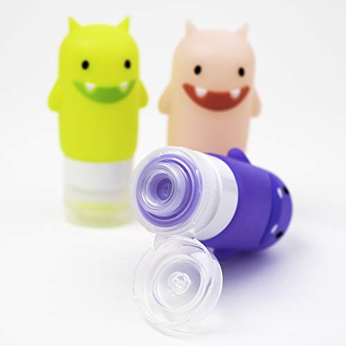 Yumbox Silicone Condiment Squeeze Bottles (Funny Monsters) Set of 3