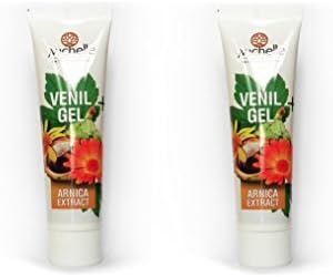 Venil Gel for Varicose Veins with Natural Extracts of Horse Chestnut, Oak Bark and Calendula - 2pcs x100ml by Mishel