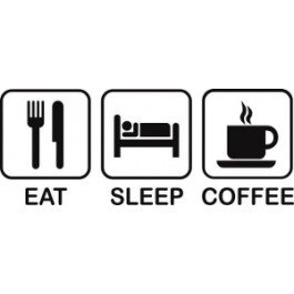 Eat Sleep Coffee Decal Vinyl Sticker Cars Trucks Vans Walls Laptop Black 3 X 7 5 In Cci945 Amazon In Car Motorbike