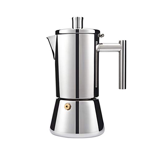 DYB Espressokocher Moka Pot Induction italienische Kaffeekanne Home Konzentrat Make Kaffeegerät Edelstahl (Color : C)