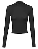 Awesome21 Women's Silky Mock Turtle neck Long sleeve Knit Top Sweater