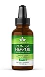Premium Hemp Oil by Earthtrition - 1500mg Super Strength - 100% Organic Pure Extract, Naturally Reduces Inflammation and Anxiety, Improves Sleep Habits, Helps Stress, Reduces Joint Pain