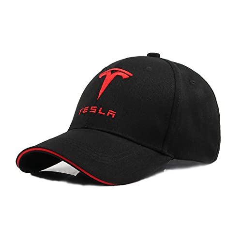 Liusu Fit Tesla Baseball Hat Cap,Black Adjustable Travel Cap