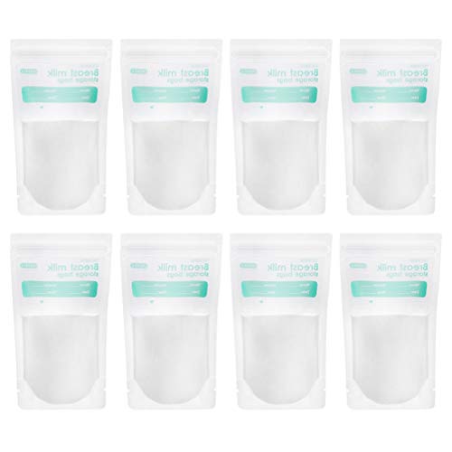 贈与 Toyandona 30pcs 0ml母乳保存バッグ母乳を保存および凍結するための透明な自立型密封バッグ
