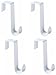 Dependable Industries inc. Essentials Over-The-Door Hanger Hook Set – 4-Pack of 3.5 in., Plastic Over-The-Door Hangers & White Over-The-Door Hooks – Over-Door Hooks for Hanging Clothes & Towels