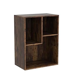 VECELO 3-Cube Small Bookshelf, Modern Bookcases