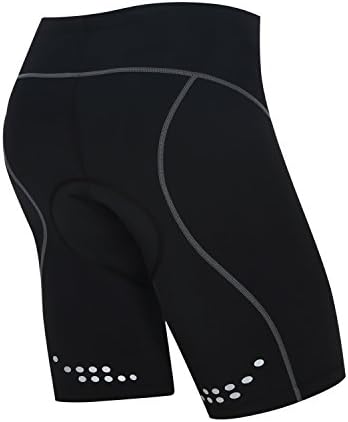 Cycling Shorts Men's 3D 8 Panel Gel Padded- Breathable,Lightweight,Outdoor Sports Bike Shorts Half Pants£¬Reflective Trademark Design-Night Safe Colour Cycling-Black And gray (Large)