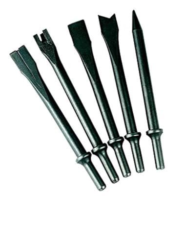 Ingersoll Rand 116H-K5 Air Hammer Chisel Set - Durable Steel for Maximum Strength and Performance, Versatile 5-Piece Kit with Aluminium Design