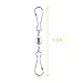 Alamic Swivel Dual Clips - Wind Spinner Hangers Spiral Tails Twisters Wind Socks, for Spinning windsocks and Any Kites, Flower pots, Plants, Bird feeders, Solar Lights, Flags