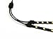 2PCS Black 4 Pin LED Strip Connector - 2 Way Splitter Y Splitter for One to Two RGB 5050 3528 LED Light Strips - 29.5cm/11.6inch Long