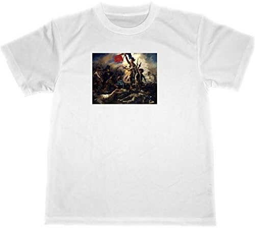 Amazon ドラクロワ 民衆を導く自由の女神 ドライ Tシャツ 名画 絵画グッズ Tシャツ カットソー 通販