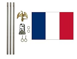 France 3x5 ft Outdoor Flag and Flag Pole
