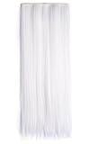 OneDor 24" Straight 3/4 Full Head Synthetic Hair Extensions Clip on Hairpieces (1001#-White)