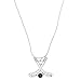 Infinity Collection Hockey Stick Necklace – Silver Crystal Pendant with Black Puck Charm – Jewelry Gift for Hockey Players, Moms, Coaches, Teams & Fans