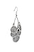 She Lian Vintage Long Womens Stylish Filigree Statement Dangle Earrings (Antique Silver Tone)