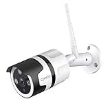 Outdoor IP66 Waterproof Security Camera, Conico 1080P Home Surveillance Camera Wireless IP Camera with Face Sound Motion Detection Night Vision Two Way Audio Cloud Storage 2.4G WiFi Connection